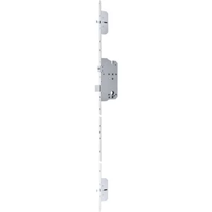 MFV-Schloss 124-MF4/Cerbero für Rundbogentüren, DM 65 mm, PZ 88 mm, silberfärbig