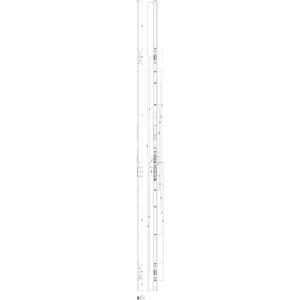 GU Falzhebelgetriebe für Secury, Maß A 730 mm, links,U-Stulp 26 x 8,silberfärbig