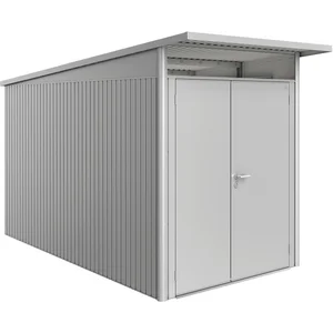 BIOHORT Gerätehaus AvantGarde A4 silber-metallic Doppeltür