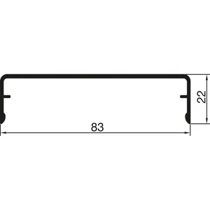 THYSSENKRUPP Syprotech Klipsabdeckung 83/22 Alu silber eloxiert L=6000 mm