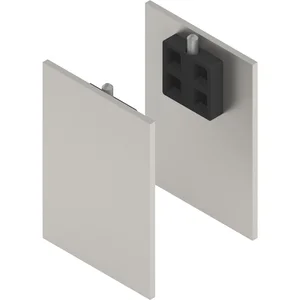 SOLIDO 100/HELM Abdeckkappen-Set Blende H/G beidseitig Deckenmontage Edelstahl
