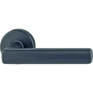 HOPPE Drückerhalbgarnitur DALLAS rund, Vierkant 8/62 mm, Edelstahl schwarz