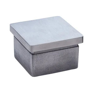 CROSO Endkappe eckig, 30 x 30 mm, Edelstahl geschliffen V2A