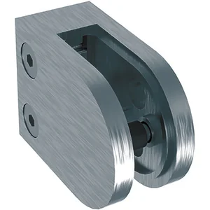ECONOMY Glasklemmbeschlag Mod. 22 für Vierkantrohr, rund 63 x 45 x 28 mm, Zink