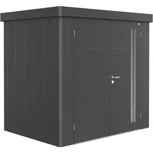 BIOHORT Gerätehaus Neo 1B dunkelgrau-metallic Doppeltür