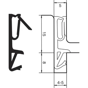 Haustürdichtung DS 6955a, Silikon schwarz