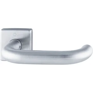 HOPPE Drückerhalbgarnitur PARIS eckig Vierkant 10/72 mm, Edelstahl matt