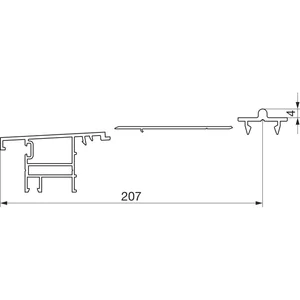 GU Thermostep 204 Trittschwellen-Set 4/207 L=5000 mm IV110 / FA 22 mm Alu silber