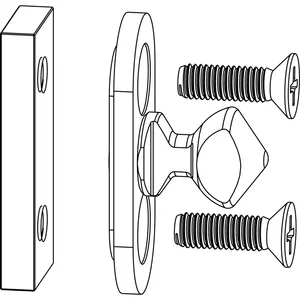 MACO HS Verriegelungsbolzen Standard, komplett für Schema C/L, silber (103261)