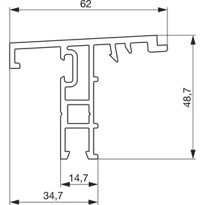 GU Thermostep 204 Wetterprofil 15 P1927, FA 28, L=6700 mm, Alu silber eloxiert