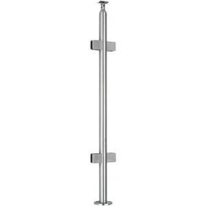 CROSO Fertigsteher mit 4 Klemmhalter für Bodenmontage, Edelstahl V2A