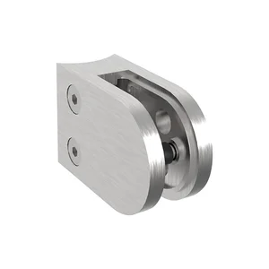 ECONOMY Glasklemmbeschlag Mod.22 f.Rundrohr 42,4mm,rund,Edelstahl geschliffenV2A