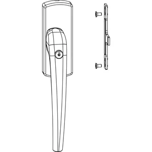 MACO SKB-Z Drehgriff sperrbar für Aufsatzgetriebe, rechts, Alu weiß beschichtet