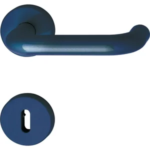 Drückergarnitur 111.20 R - auf Rosette BB, 38 - 48, stahlblau