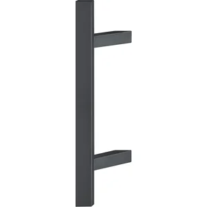 HOPPE Bügelgriff E5724 rechteckig schräg, 500/300, Edelstahl schwarz matt