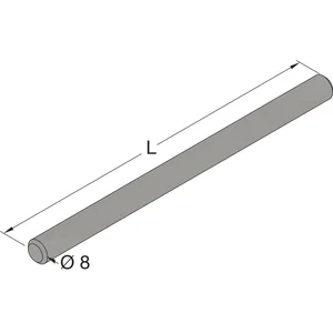 GUTMANN Stabdübel SD 8x120 für Glasauflager KA, L=120 mm, Edelstahl
