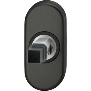 FSB Adapter-Rosette oval Rahmentür, 9 mm, EN179, Aluminium schwarz