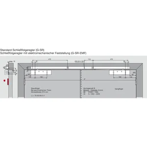 DORMAKABA Gleitschiene GSR-EMF2-VK, silber