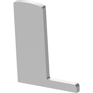 ECONOMY Endkappe für Bodenprofil F-Form 0006,links, aufgesetzte Montage,silber