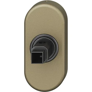 FSB Fenstergriff Adapter-Rosette oval 32,5x70x10 mm,Aluminium mittelbronzefarbig