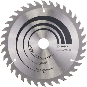 BOSCH Kreissägeblatt Optiline Wood ø 165 x 1,2 x 20 mm Zähne 36 (WZ) pos.