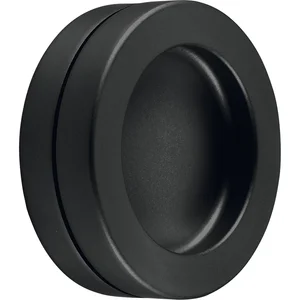 Schiebetürmuschelpaar selbstklebend, Ø 65mm, Aluminium schwarz matt