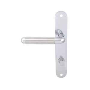 MARCHESI Drückergarnitur MONACO - Schild WC 90, links, verchromt/vernickelt matt