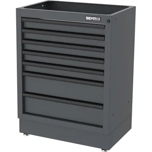 SEMLOC Unterbauschrank 910 x 680 x 458 mm schwarz 7 Laden 45kg