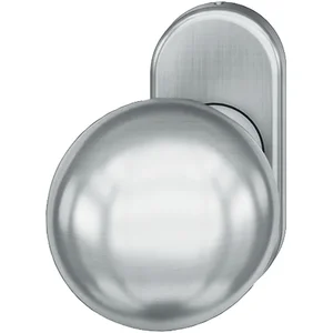 FSB FS-Türknopf 07 0802 - auf Rosette, ø 50 mm gerade, drehbar, Edelstahl