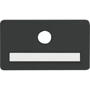 SOLIDO Namensschild ohne Spion, m. Bohrung ø 14 mm, schwarz