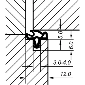 Innentürdichtung EV 5990, Kunststoff weiß