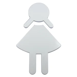 Symbol Frau selbstklebend, 87 x 150 mm, Nylon reinweiß