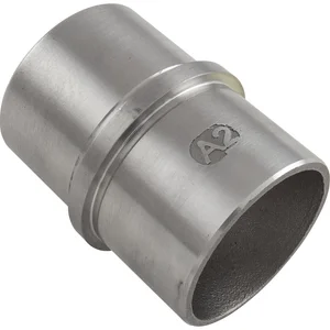 ECONOMY Verbindungsmuffe für Rohr ø 42,4 x 2,0 mm,Edelstahl geschliffen V2A