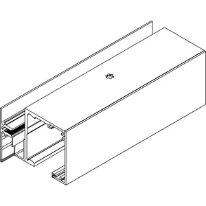 DORMA-Glas Muto 150 Seitenteilprofil auf Maß Glas 8-13,5 mm Alu silber eloxiert
