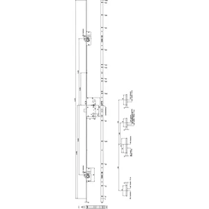 KFV MFV-Schloss BS 2600 DIN, DM 65, Stulp 20 mm eckig, Edelstahl