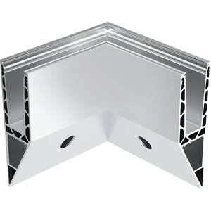 ECONOMY Innenecke für Bodenprofile 0011 FLEX ProXL, Aluminium silber eloxiert