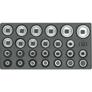 GEDORE Satz Steckschlüssel-Einsätze 1/2" 1500 ES-19 in 1/3 ES-Modul 26-teilig