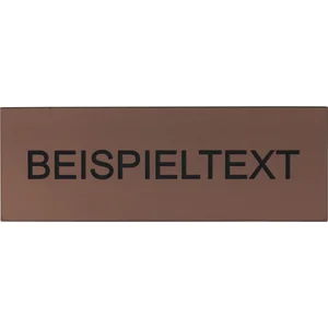 Beschriftungsschild mit Gravur, Kunststoff kupferfarbig/Schrift schwarz