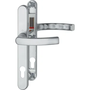 Drückergarnitur LIÈGE - auf Schmalschild 30 mm, 72 - 82, silber eloxiert