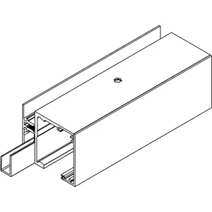 DORMA-Glas Muto 80/150 Füllprofil auf Maß Edelstahl-Effekt