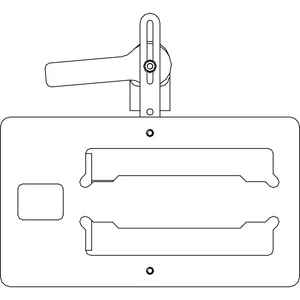 MACO Frässchablone für 2-flg. Fenster, Holz, Kantriegel, Falzluft 4 mm (21598)