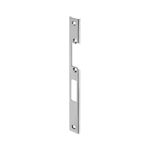 WILKA Schließblech U-förmig Falle und Riegel, links, 245 x 24 x 6 mm, Edelstahl