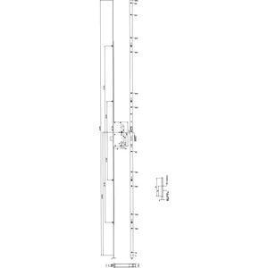 KFV MFV-Schloss BS 2100 ÖNORM, DM 65, Stulp 20 mm eckig, silber verzinkt