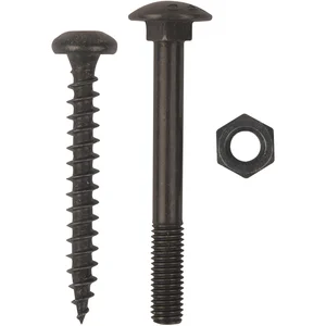 Schraubenset für Langband einseitig gerollt 200mm, Stahl schwarz verzinkt