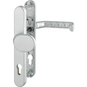 Wechselgarnitur LIVERPOOL - Schmalschild Knopf PZ, silber elox