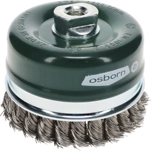 OSBORN Topfbürste 100 x 20 mm rostfreier Stahldraht 0,5 mm gezopft M14