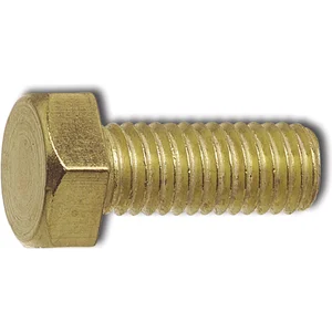 DIN933 M10x 50 Messing blank Sechskantschraube ohne Schaft