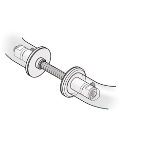 FSB Befestigungszubehör Türgriffe paarweise, Türstärke 55 - 74 mm, Stahl