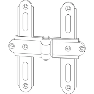 MACO RUSTICO Ladenmittelkreuzband, Versatz 0mm, Abstand 25mm, schwarz
