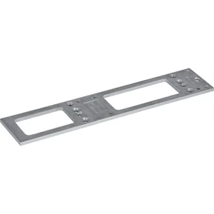 GEZE Montageplatte für TS 4000/5000, Edelstahl-Effekt